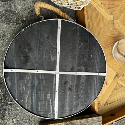 Home Decor Lot with Wooden Trays