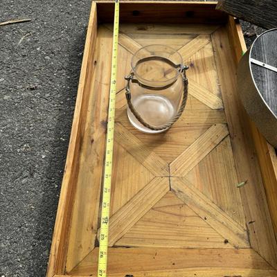 Home Decor Lot with Wooden Trays