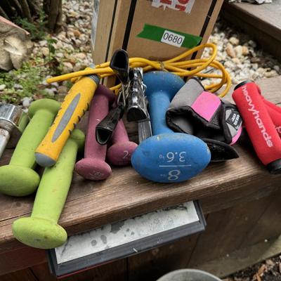 Work out lot- Weights / Jump Rope