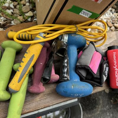 Work out lot- Weights / Jump Rope