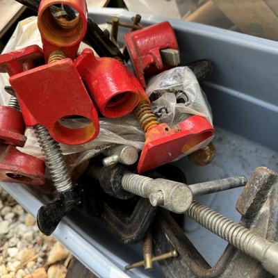 Vise & Large lot of Clamps