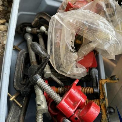 Vise & Large lot of Clamps