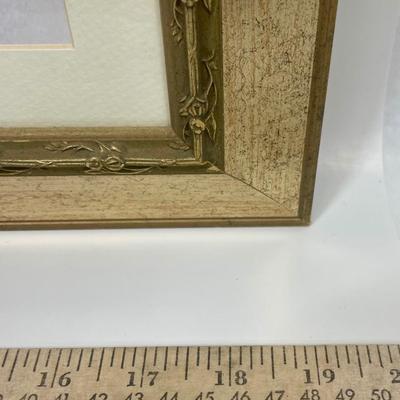 Framed Still Life: Lithograph of Pink Roses
