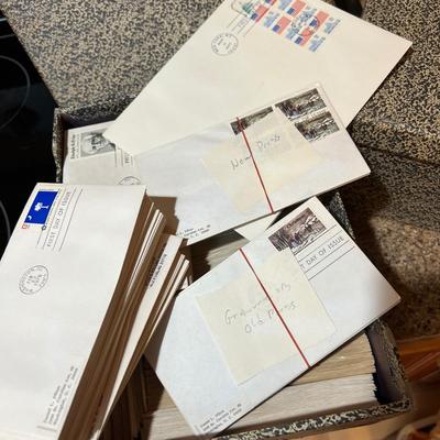 Box Full of First Day Covers Stamps 1975-1977