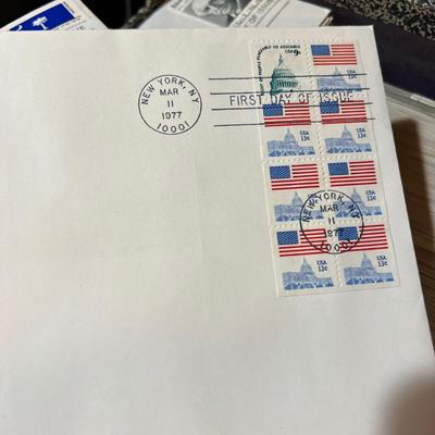 Box Full of First Day Covers Stamps 1975-1977