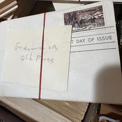 Box Full of First Day Covers Stamps 1975-1977