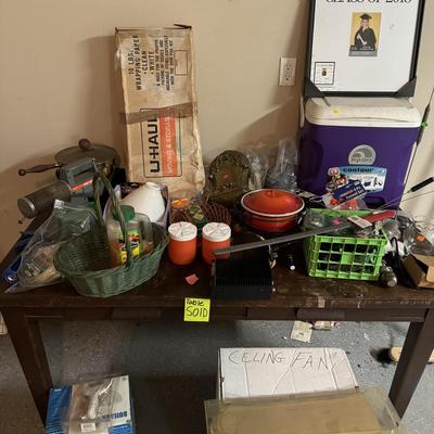GARAGE TABLE LOT - TABLE NOT INCLUDED