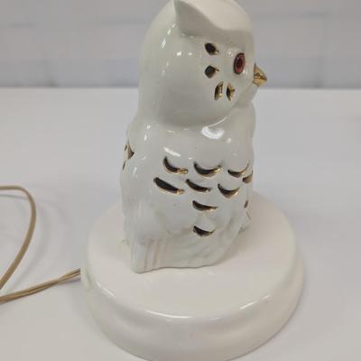 Light Up Ceramic Owl Table Lamp