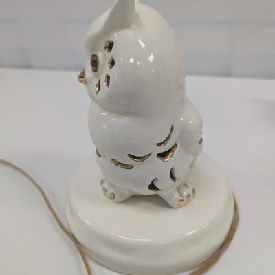 Light Up Ceramic Owl Table Lamp