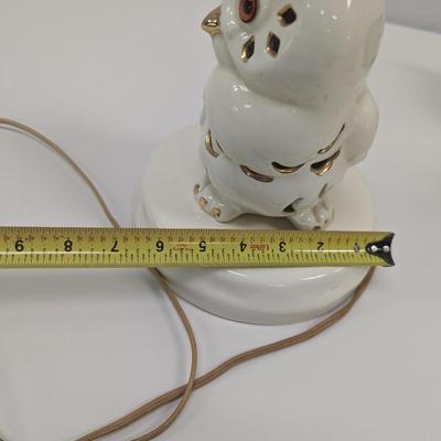 Light Up Ceramic Owl Table Lamp