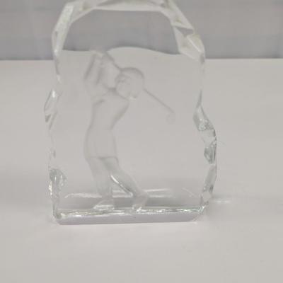 Glass Golfing Trophy