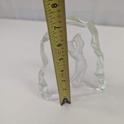 Glass Golfing Trophy