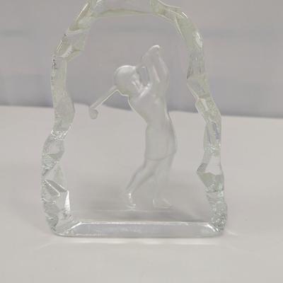 Glass Golfing Trophy
