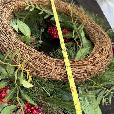 3 Wreaths & 4 Poinsettias Plants