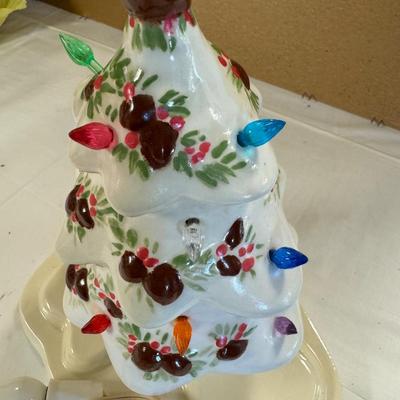 Light up ceramic tree