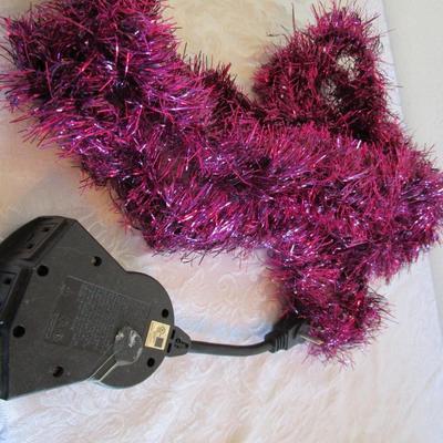 3 outlet timer, 12' purple garland