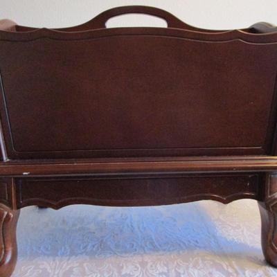 Vintage wood magazine rack