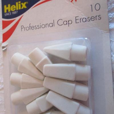 New sketching pad with pencils, graph paper 11" x 17", pkg of 10 white professional cap erasers