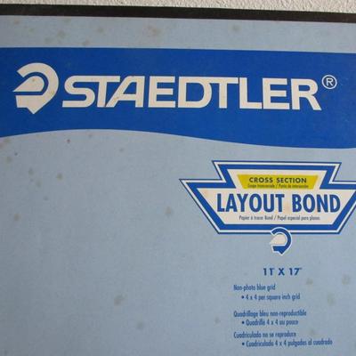 New sketching pad with pencils, graph paper 11" x 17", pkg of 10 white professional cap erasers