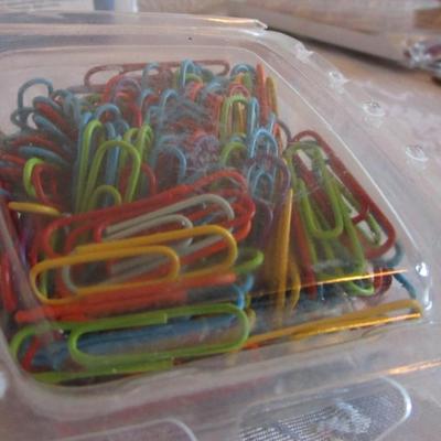 Auto tape dispenser, notebook paper, Pendaflex dividers & other office supplies