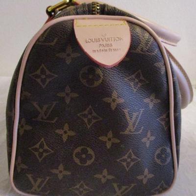 Faux Louis Vuitton handbag, Signice pink wallet
