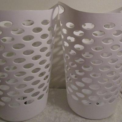 3 Tall plastic flexible laundry hampers