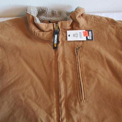 Berne 3XL men's denim fleece-lined vest