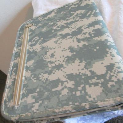 Desk organizer caddy (rotates), zippered portfolio organizer, large binder clips, push pins, 6" ruler
