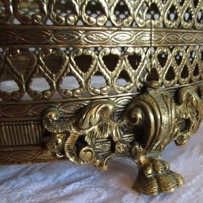 Gold-look tissue box holder & round trash can cover