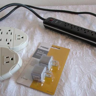 1 surge suppressor w/3' cord, adapter plugs, 2 multiple plugs