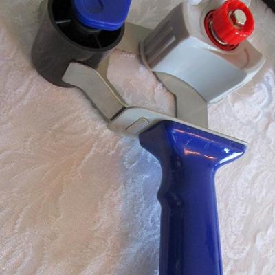 Shipping tape dispenser, 3-hole punch, Air duster, Expo eraser, picture hanging screws