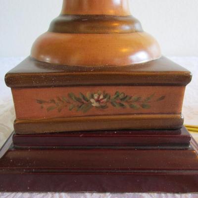 Vintage 32" high-end ceramic table lamp with high-end silk lamp shade