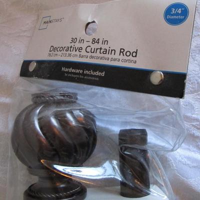 Mainstay 30-84" decorative curtain rod