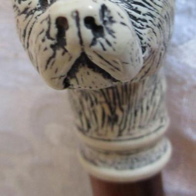 Polar bear wood cane