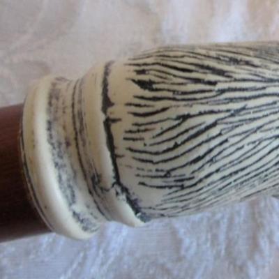Polar bear wood cane
