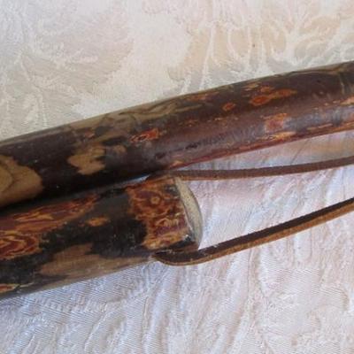 Wood cane with Porsche shifter as handle and matching whistle