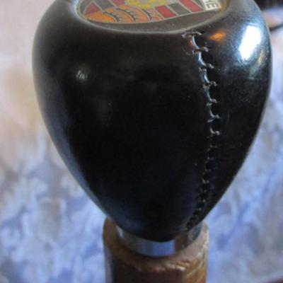 Wood cane with Porsche shifter as handle and matching whistle