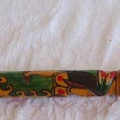 Wood carved Mexican walking stick