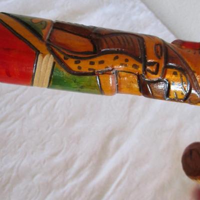 Wood carved Mexican walking stick