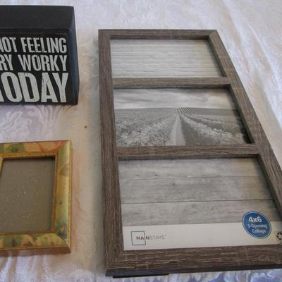 Picture frames, decorative plaque