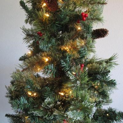 Lighted Christmas Tree with Ceramic pot