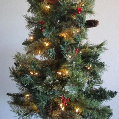 Lighted Christmas Tree with Ceramic pot