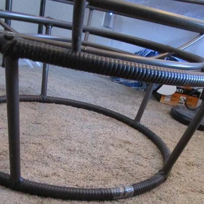 Papasan metal chair frame