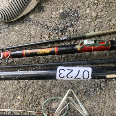 Fishing Poles Lot - Penn Diawa Some Guides Missing
