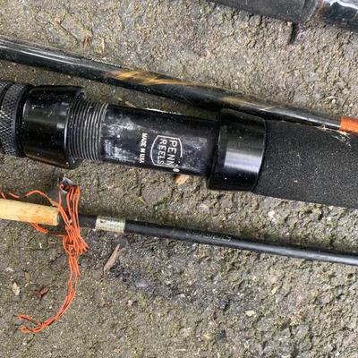 Fishing Poles Lot - Penn Diawa Some Guides Missing