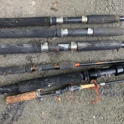 Fishing Poles Lot - Penn Diawa Some Guides Missing