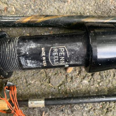 Fishing Poles Lot - Penn Diawa Some Guides Missing