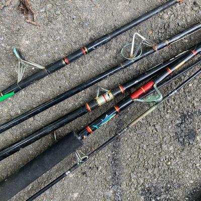 Fishing Poles Lot - Penn Diawa Some Guides Missing