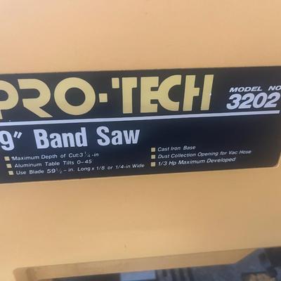 Pro-Tech 9” Band Saw - tested
