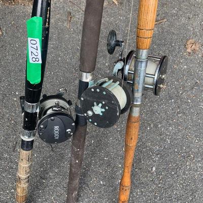 Trolling Outfits Lot Rod & Reels - Penns & Roddy